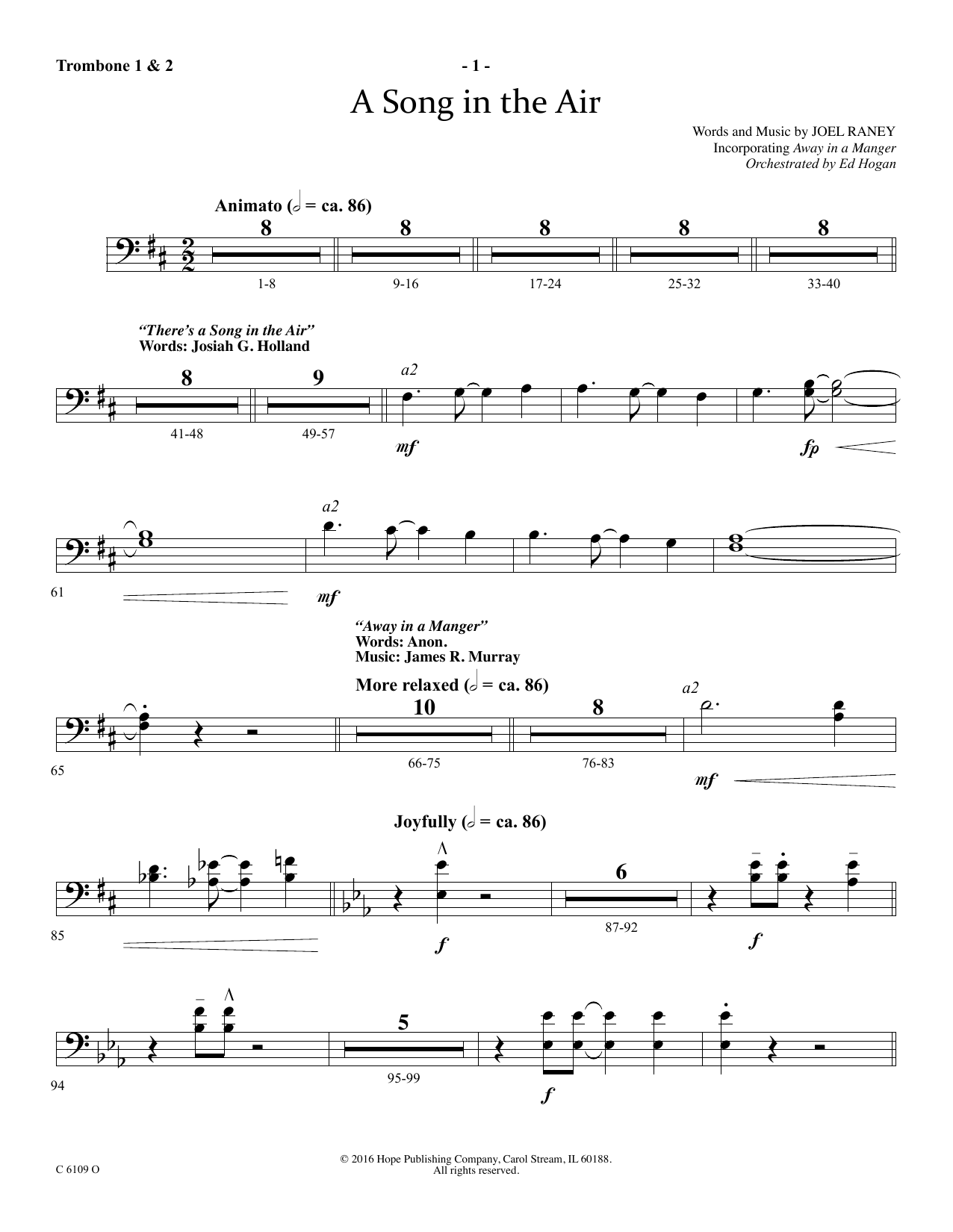 Produktbild zu: A Song In The Air - Trombone 1 & 2