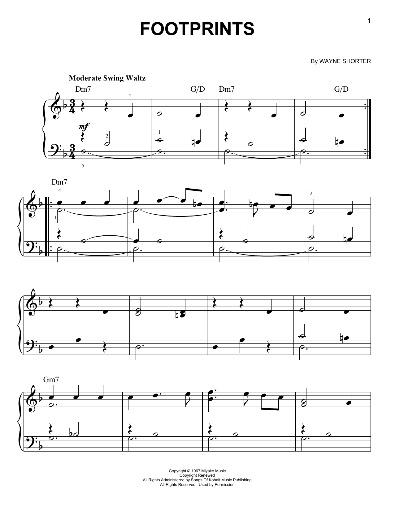 Produktgalerie: Seite 1 von 1 Footprints, Wayne Shorter, Klavier