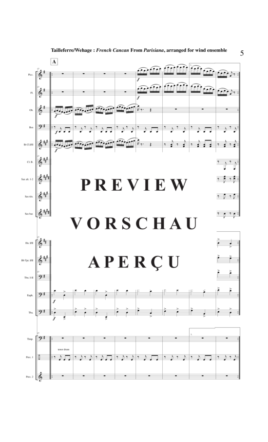 Product gallery: Page 6 of 21 Final : Galop French Cancan from Parisians , , (mixed ensemble/woodwinds and brass + percussion)