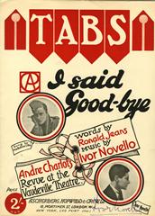 cover: I Said Good Bye (from 'Tabs'), Beatrice Lillie, Gesang, Klavier