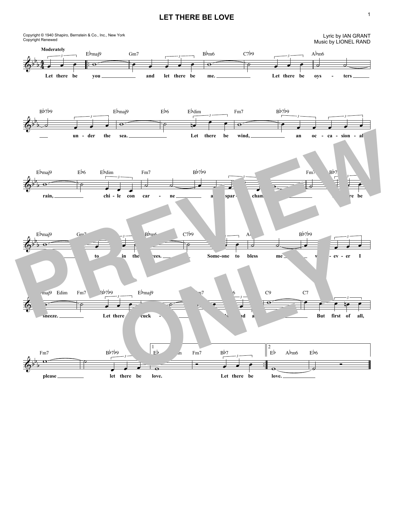 Product gallery: Page 1 of 1 Let There Be Love, Ian Grant