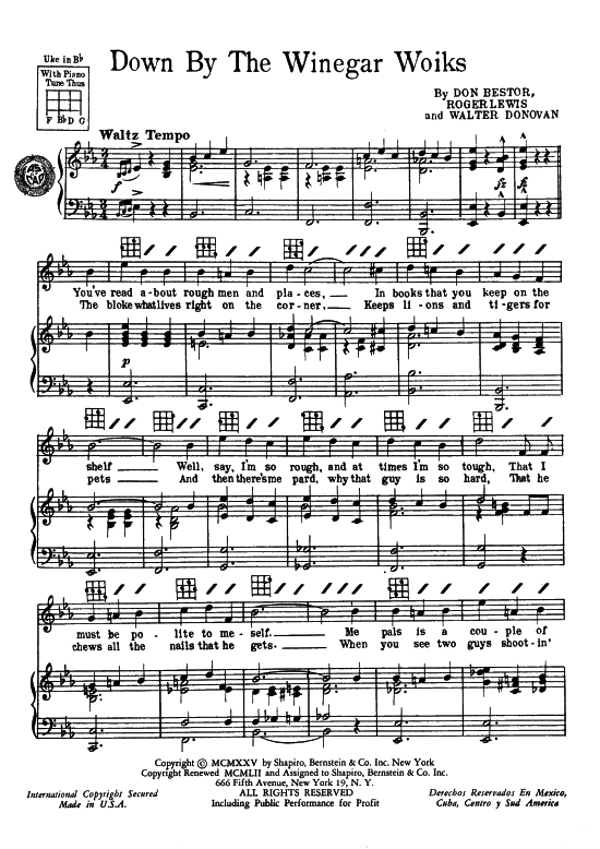 Produktbild zu: Down By The Winegar Woiks Popular Standard