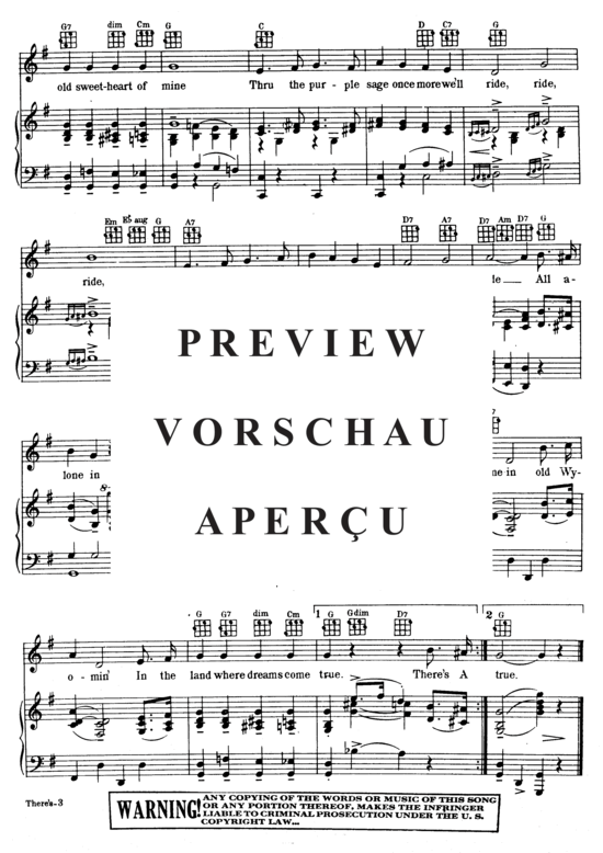 Produktgalerie: Seite 6 von 8 There's A Home In Wyomin' , Popular Standard, Klavier und Gesang