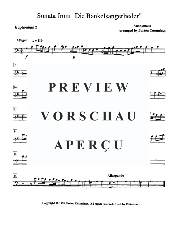 Produktgalerie: Seite 8 von 11 Sonata from "Die Bänkelsängerlieder", , Tuba Quintett EETTT
