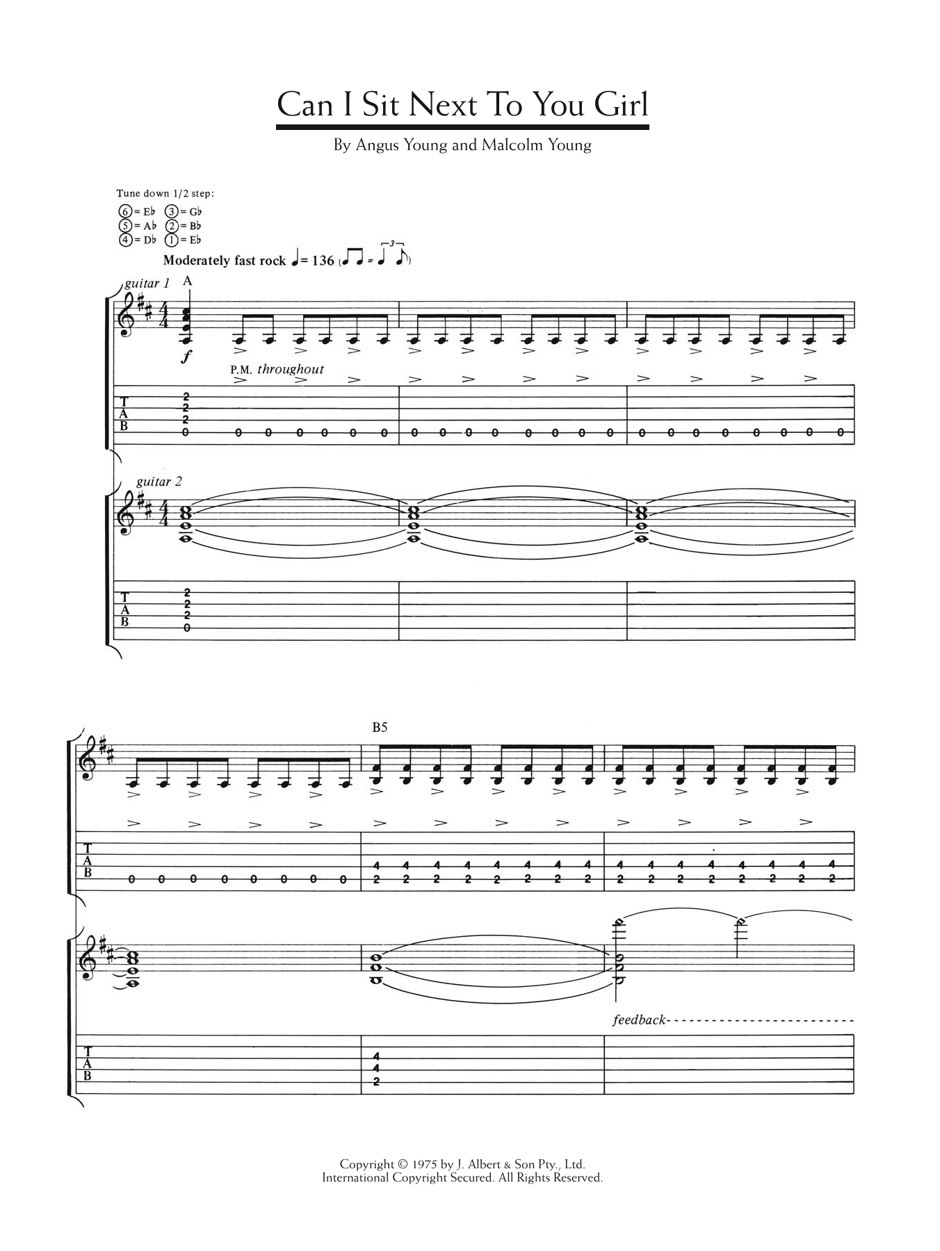 Produktgalerie: Seite 1 von 1 Can I Sit Next To You Girl, AC/DC, Gitarre