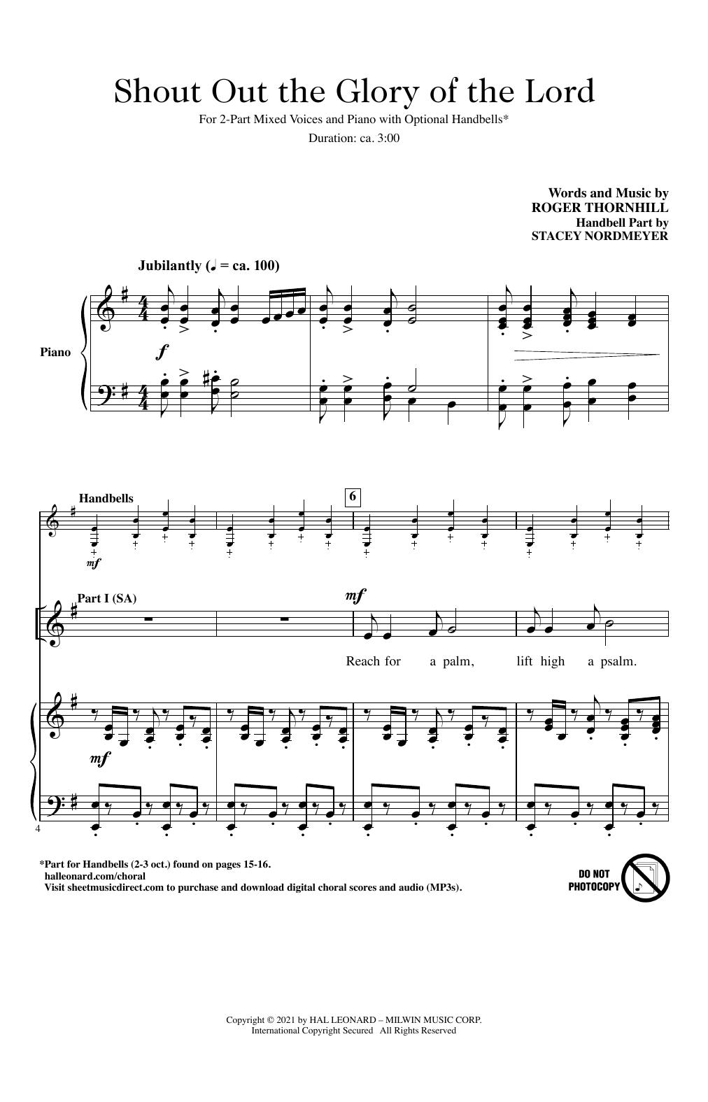 Produktgalerie: Seite 1 von 1 Shout Out The Glory Of The Lord, Roger Thornhill, Chor