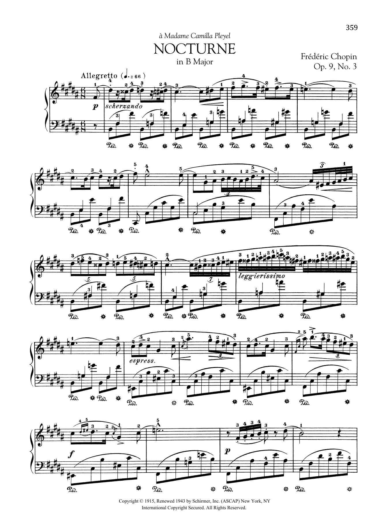 Product gallery: Page 1 of 1 Nocturne in B Major, Op. 9, No. 3, Frédéric Chopin