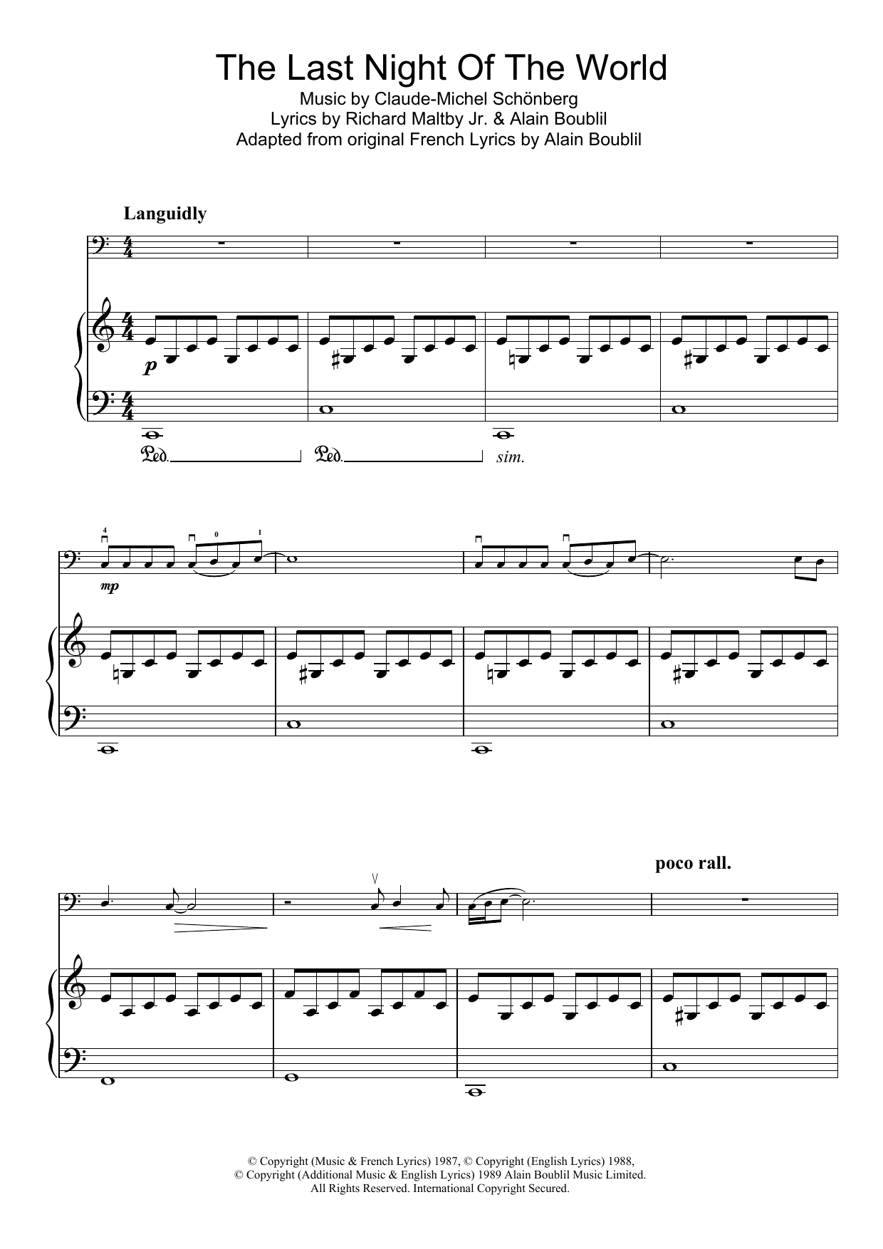 Produktgalerie: Seite 1 von 1 The Last Night Of The World (from Miss Saigon), Boublil and Schonberg, Violoncello