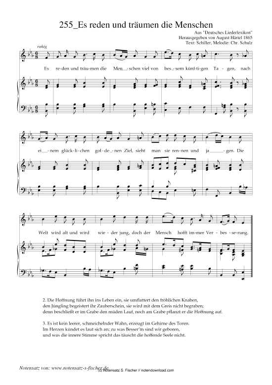 Product gallery: Page 1 of 1 Es reden und träumen die Menschen , , Piano and Voice