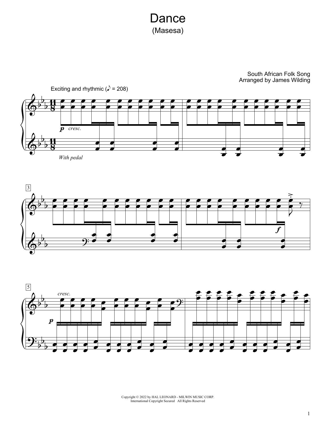 Product picture to: Dance (Masesa) (arr. James Wilding)