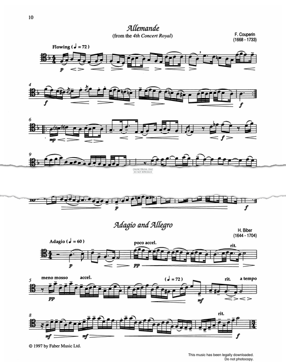 Produktgalerie: Seite 1 von 1 Adagio And Allegro (from 'Sonata for 2 Violins, Trombone and Continuo'), Heinrich Biber, Klavier, Posaune