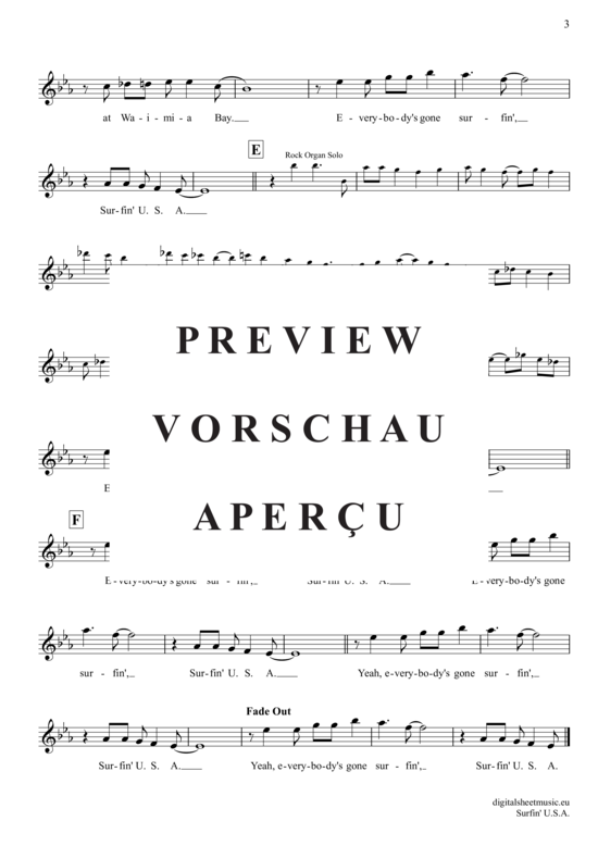Produktgalerie: Seite 4 von 4 Surfin´ U.S.A. , Beach Boys, (Oboe)