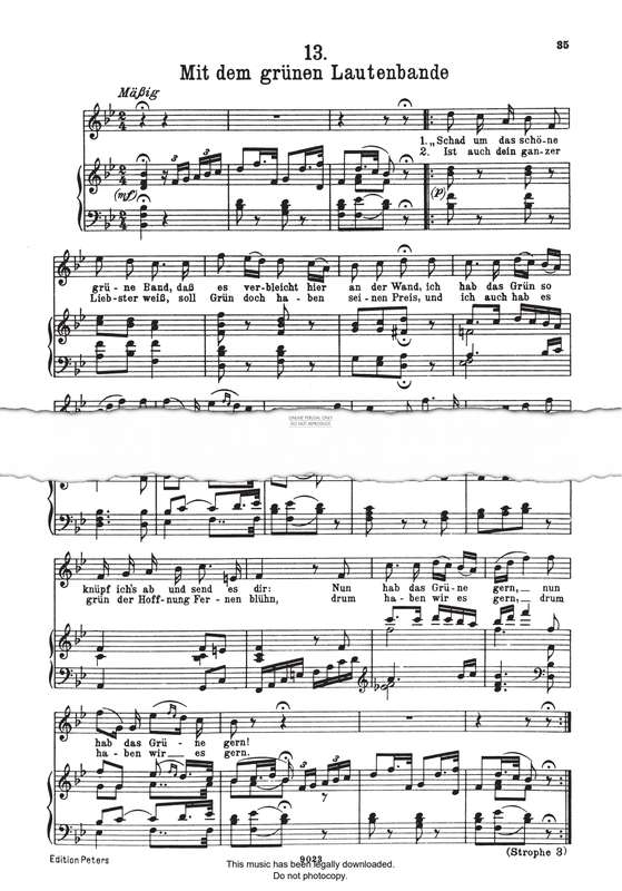 Produktbild zu: Mit dem grünen Lautenbande (from 'Die Schöne Müllerin Op.25 D795')