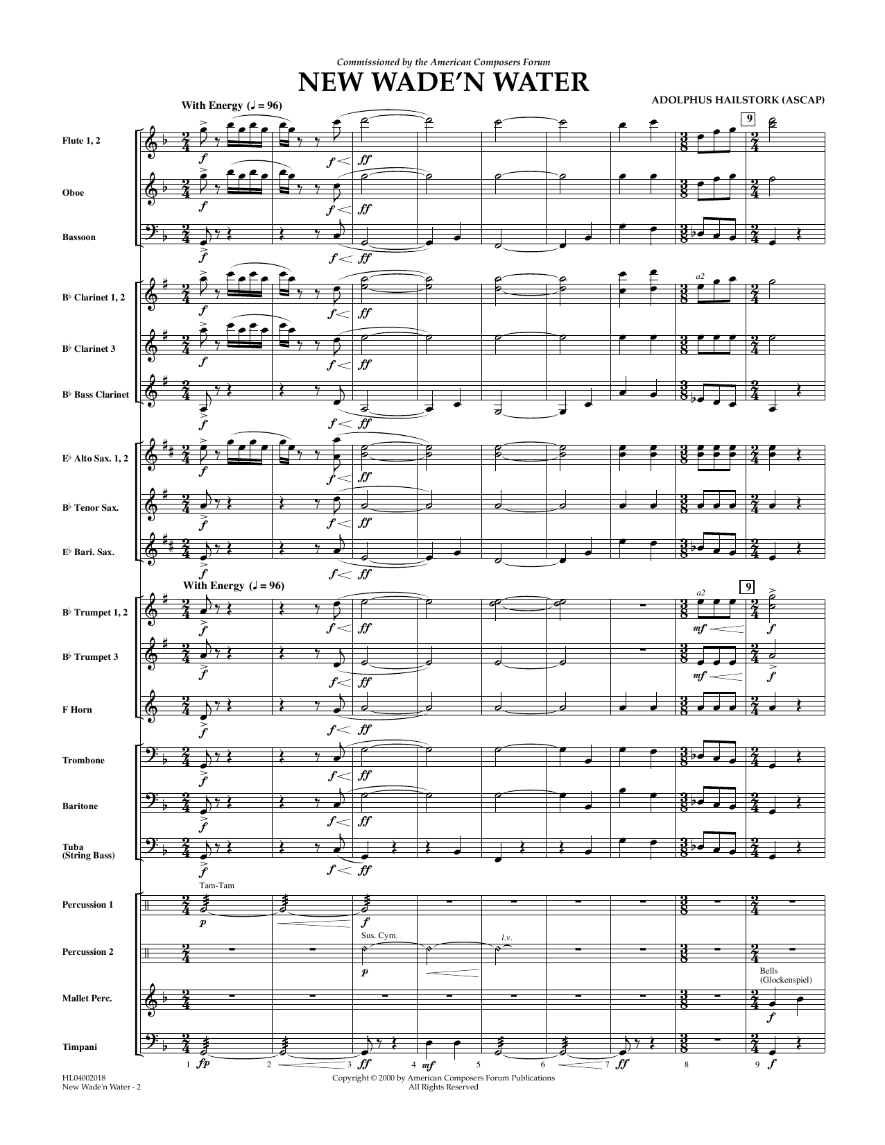 Produktbild zu: New Wade 'n Water - Full Score