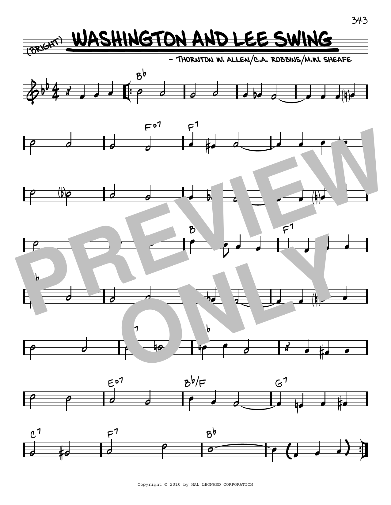 Product picture to: Washington And Lee Swing (arr. Robert Rawlins)