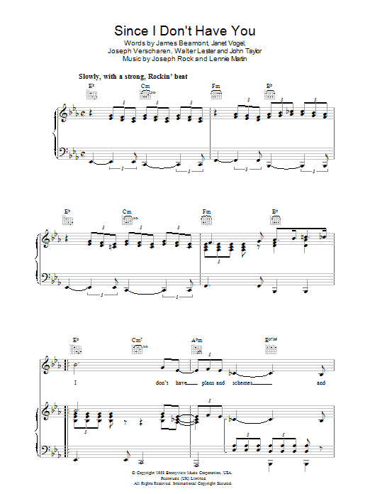 Produktgalerie: Seite 1 von 1 Since I Don't Have You, The Skyliners, Gesang, Gitarre, Klavier