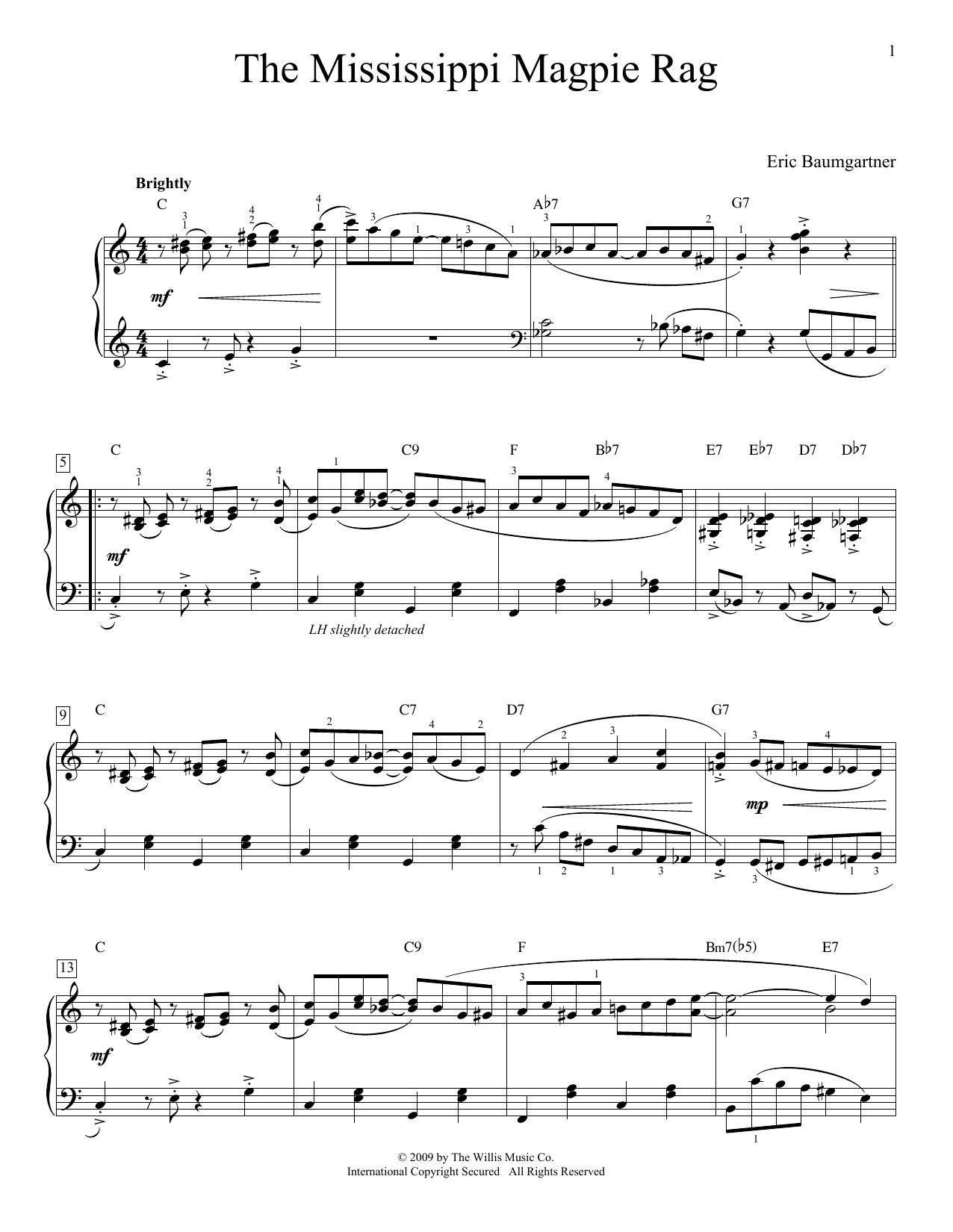 Produktgalerie: Seite 1 von 1 Mississippi Magpie Rag, Eric Baumgartner, Klavier