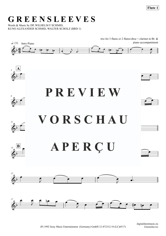 Product gallery: Page 5 of 11 Greensleeves, Simoni, Edward, (Flöten Trio + Klavier)