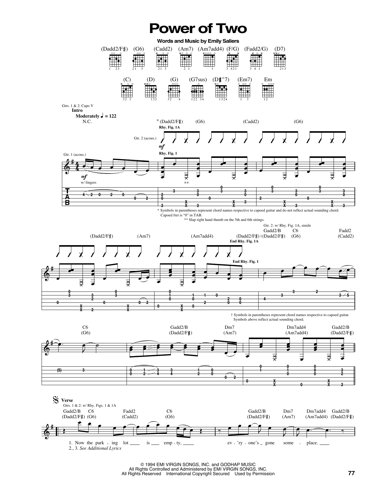 Produktgalerie: Seite 1 von 1 Power Of Two, Indigo Girls, Gitarre