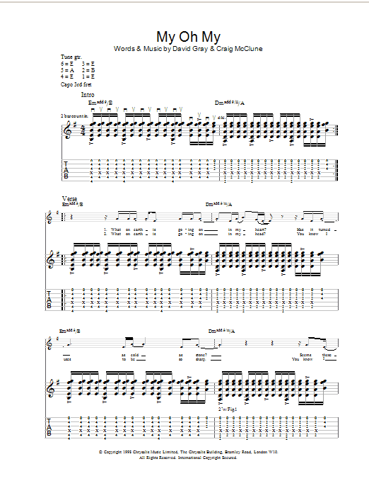 Produktgalerie: Seite 1 von 1 My Oh My, David Gray, Gitarre