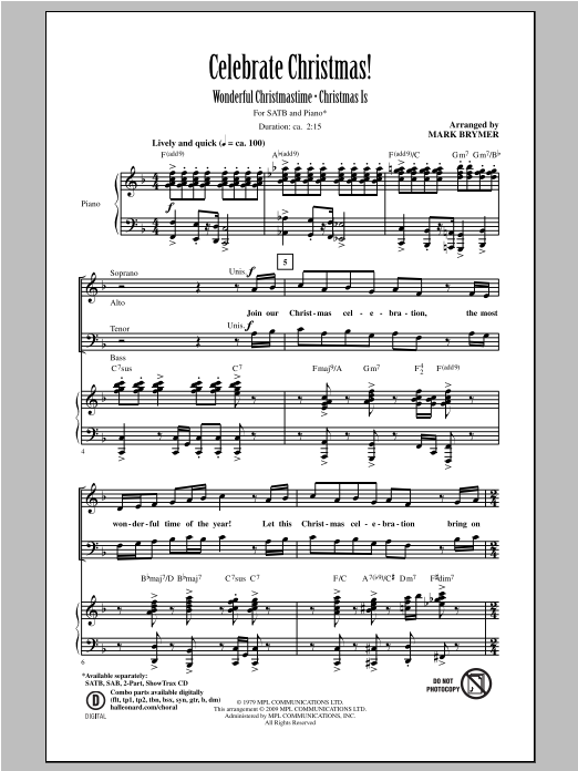 Product gallery: Page 1 of 1 Celebrate Christmas! (Medley), Mark Brymer