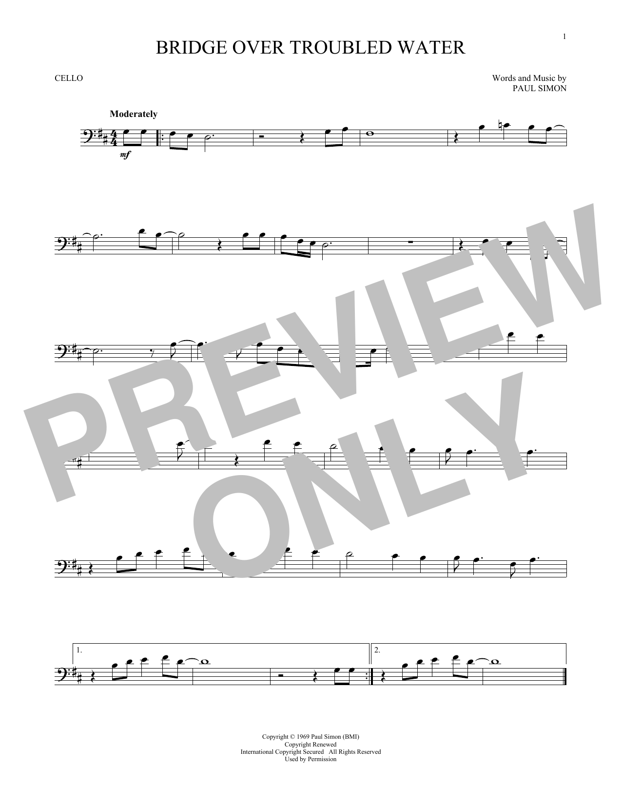 Produktgalerie: Seite 1 von 1 Bridge Over Troubled Water, Simon & Garfunkel, Violoncello