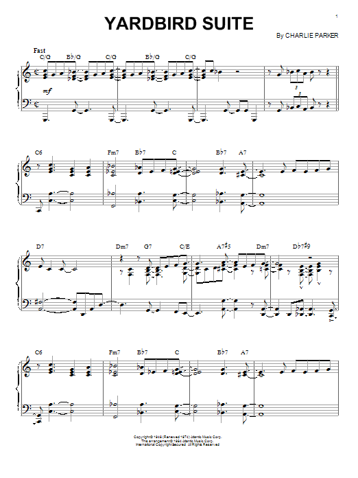 Produktbild zu: Yardbird Suite (arr. Brent Edstrom)