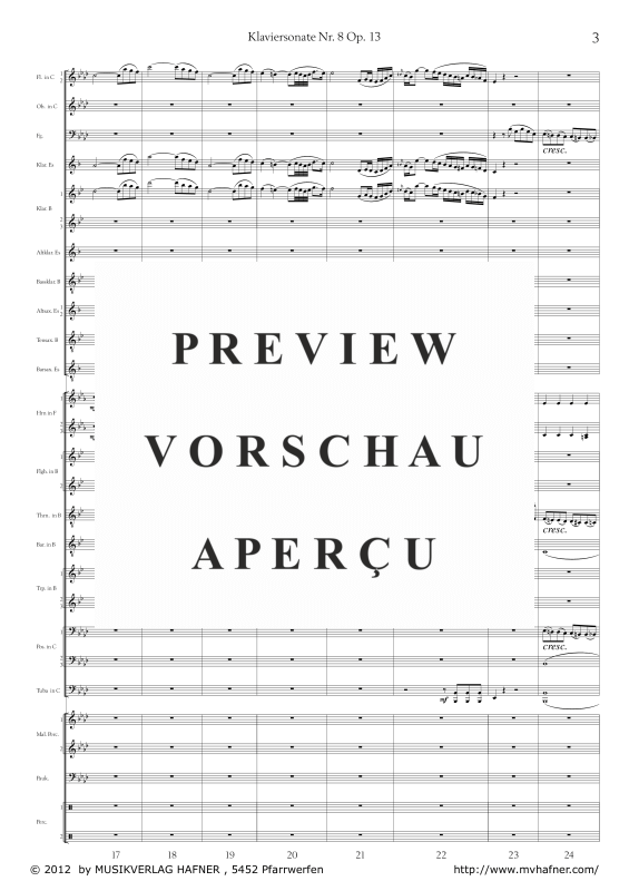 Product gallery: Page 8 of 11 Adagio cantabile - Klaviersonate Nr. 8, , (large wind orchestra)