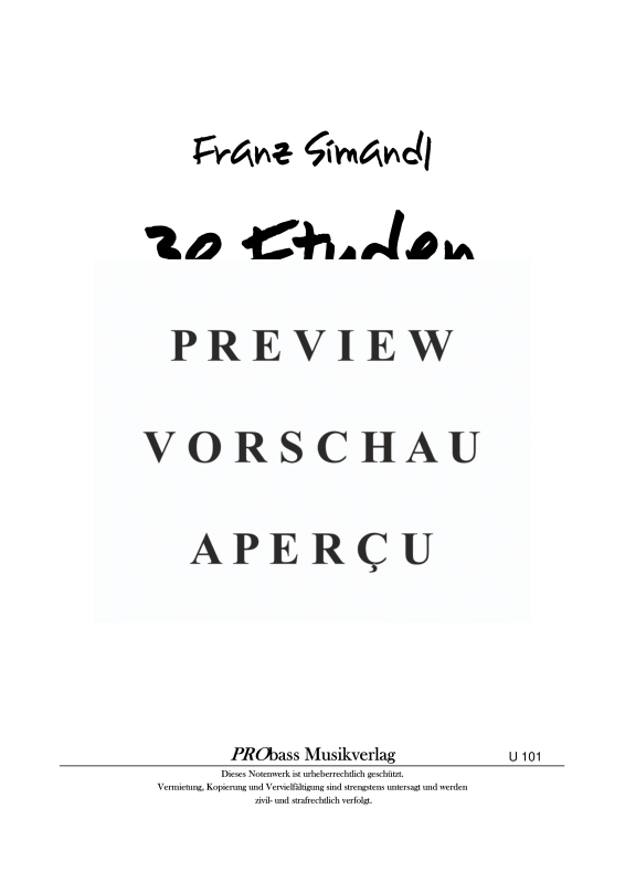 Produktgalerie: Seite 2 von 11 30 Etuden, , Kontrabass