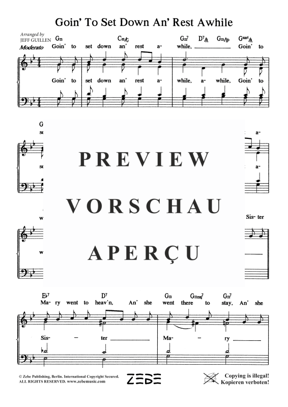 gallery: Goin´ to Set Down An' Rest A while, , Gemischter Chor