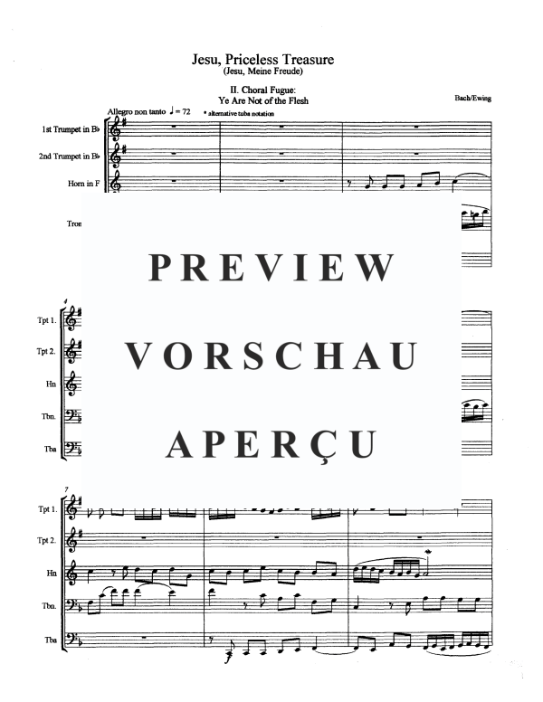 Produktgalerie: Seite 5 von 11 Jesu, Meine Freude, , Blechbläserquintett