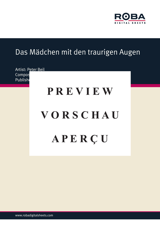 Produktgalerie: Seite 2 von 3 Das Mädchen mit den traurigen Augen , Beil, Peter, Klavier und Gesang