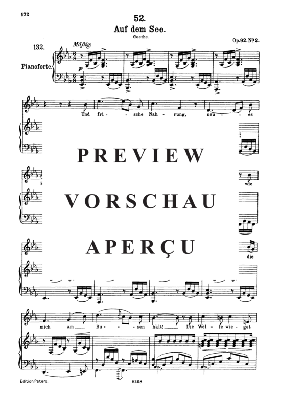 Product gallery: Page 2 of 5 Auf dem See D.543, , High Voice and Piano