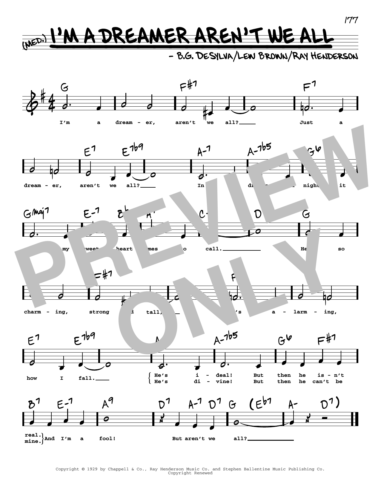 Produktbild zu: I'm A Dreamer Aren't We All (Low Voice)