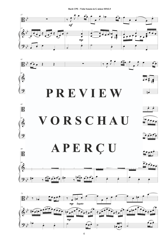 Product gallery: Page 5 of 11 Viola Sonata in G-Moll H542.5, , Viola and Piano/Harpsichord