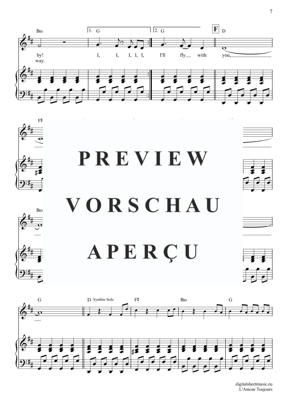 Produktgalerie: Seite 8 von 11 L'Amour Toujours, Gigi D'Agostino, Gesang mit Klavierbegleitung