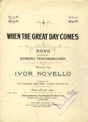 cover: When The Great Day Comes, Ivor Novello