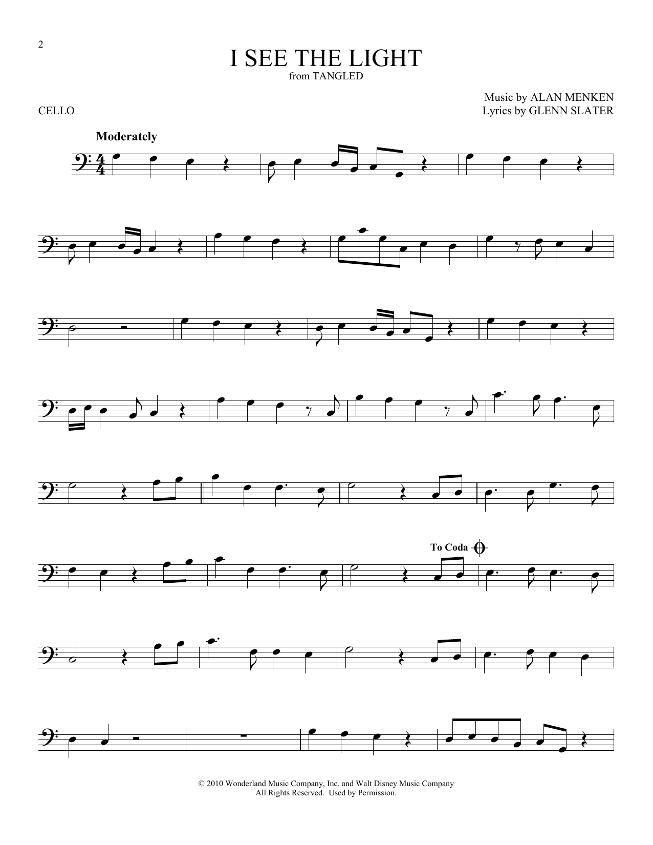Product gallery: Page 1 of 1 I See The Light (from Tangled), Alan Menken