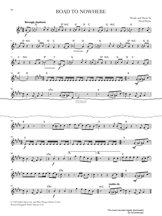 Produktgalerie: Seite 1 von 1 Road To Nowhere, Talking Heads, Trompete