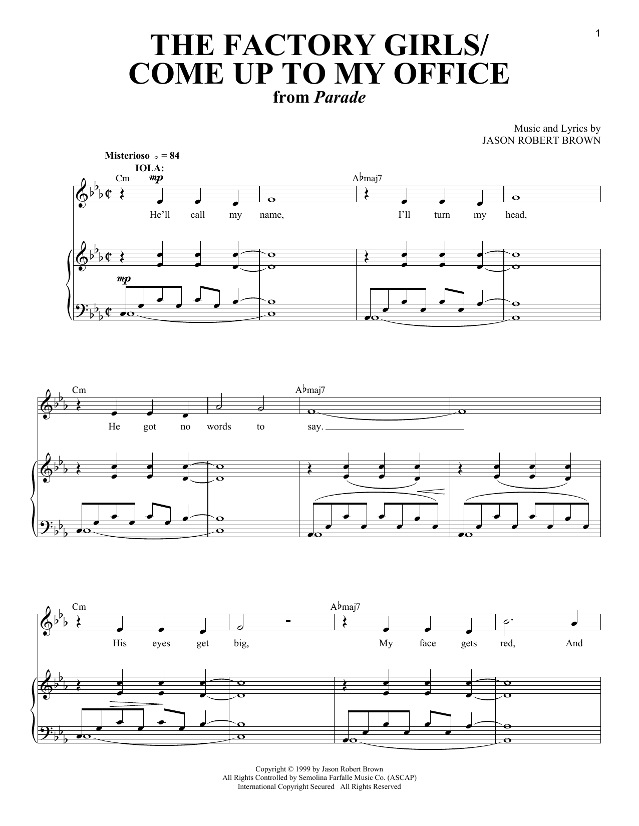 Produktbild zu: Factory Girls / Come Up To My Office (from Parade)