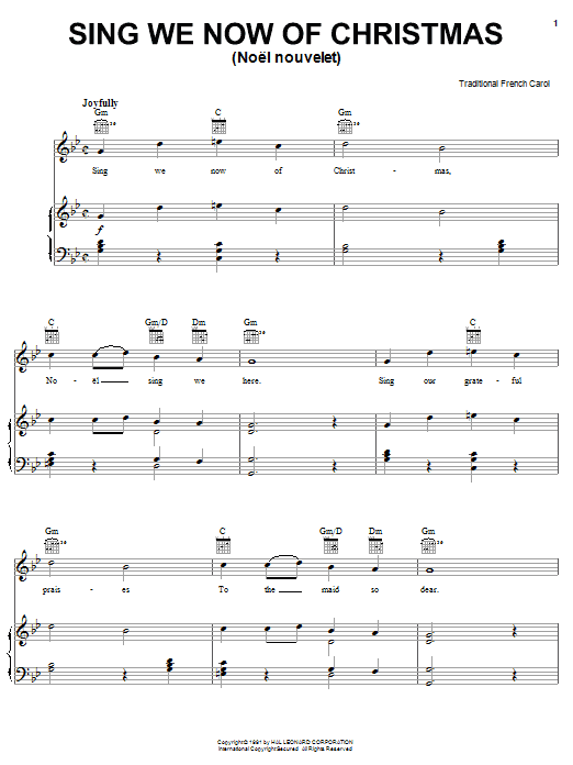 Product gallery: Page 1 of 1 Sing We Now Of Christmas, Traditional