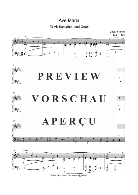 gallery: Ave Maria, , Alt Saxophon und Orgel