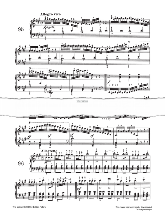 Produktgalerie: Seite 1 von 1 Allegro Vivo Op. 139 No. 95, Carl Czerny, Klavier