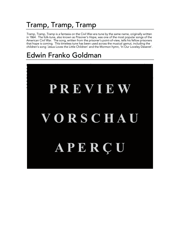 Product gallery: Page 4 of 11 Tramp, Tramp, Tramp, , (Euphonium or instrument in Bb and piano)