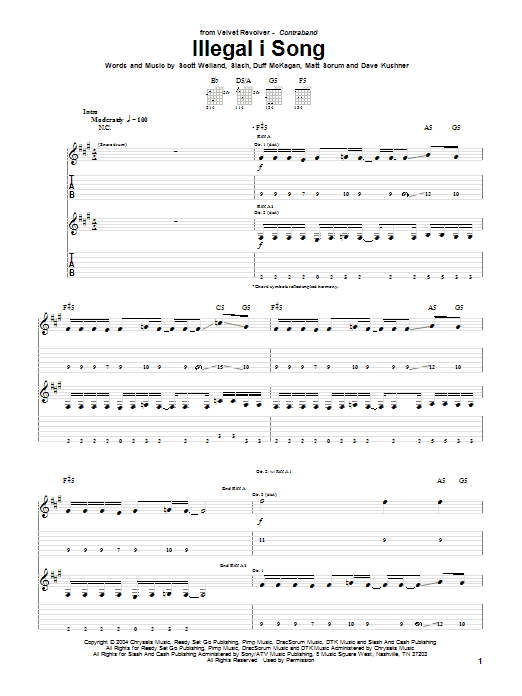 Produktgalerie: Seite 1 von 1 Illegal I Song, Velvet Revolver, Gitarre