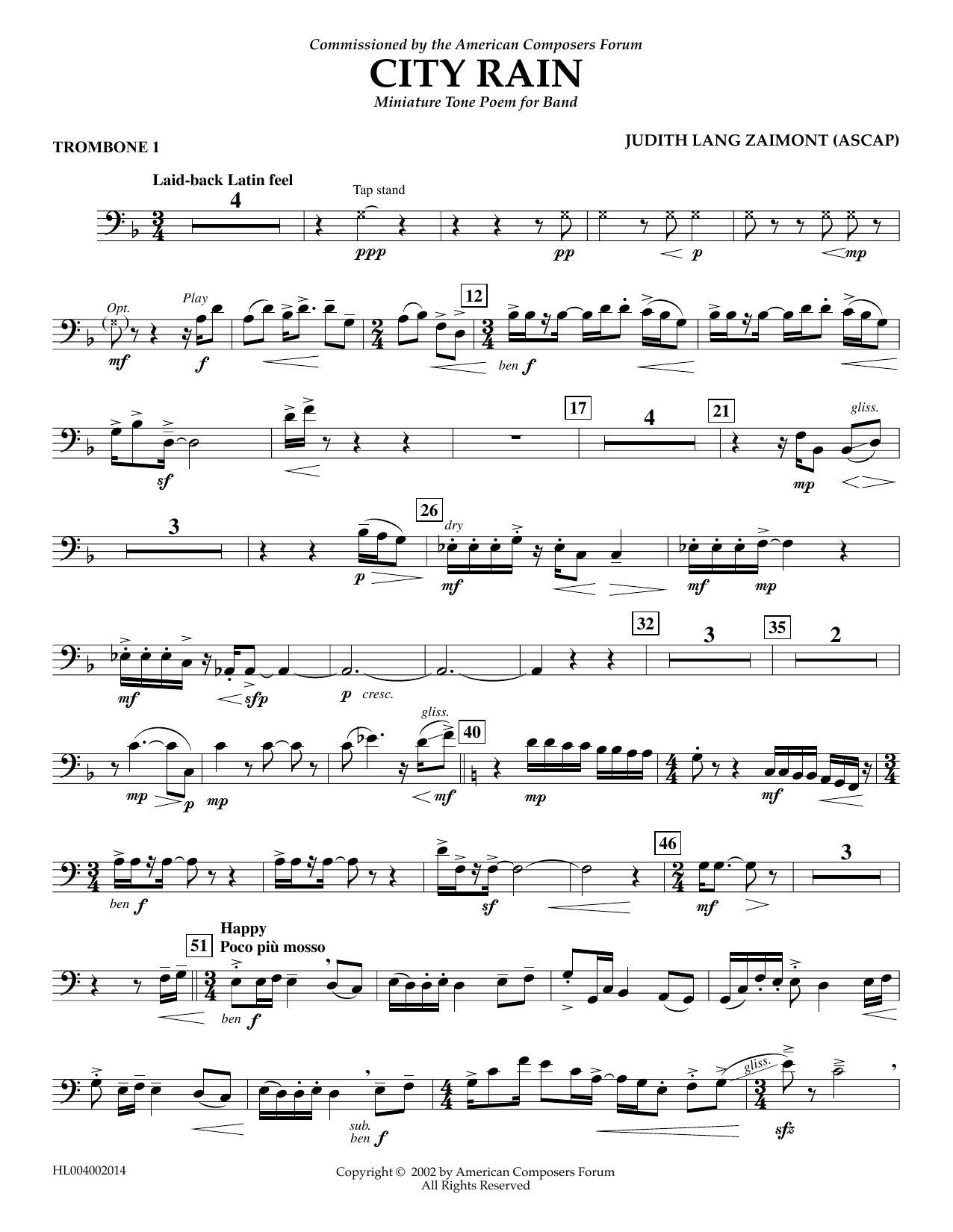 Produktbild zu: City Rain - Trombone 1