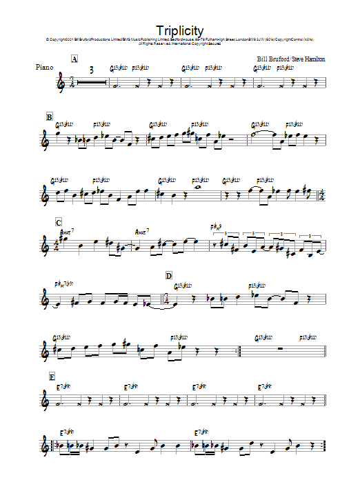 Product gallery: Page 1 of 1 Triplicity, Bill Bruford
