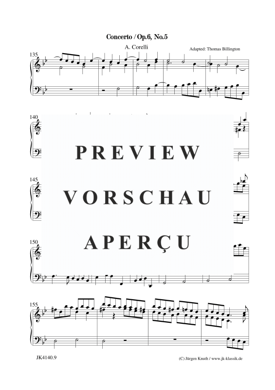 gallery: Concerto Op.6. No.5, , Klavier/Cembalo Solo