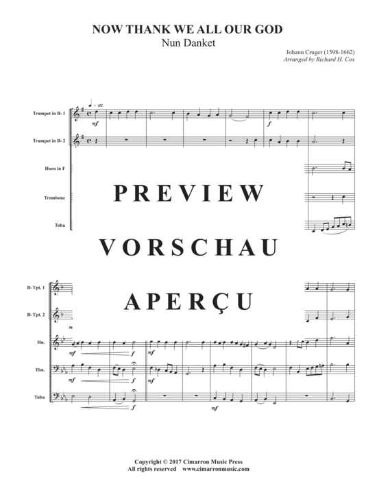 Produktgalerie: Seite 3 von 10 Now Thank We All Our Good , , (Blechbläserquintett)