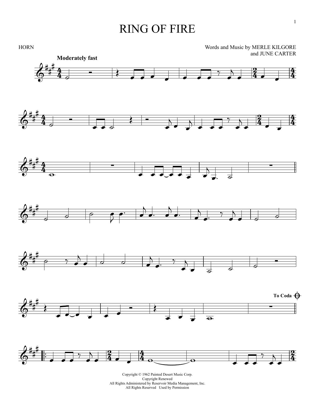 Produktgalerie: Seite 1 von 1 Ring Of Fire, Johnny Cash, Horn